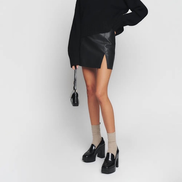 ⭐️ Reformation | Veda Margie Sheep Leather Mini Skirt - Picture 7 of 16